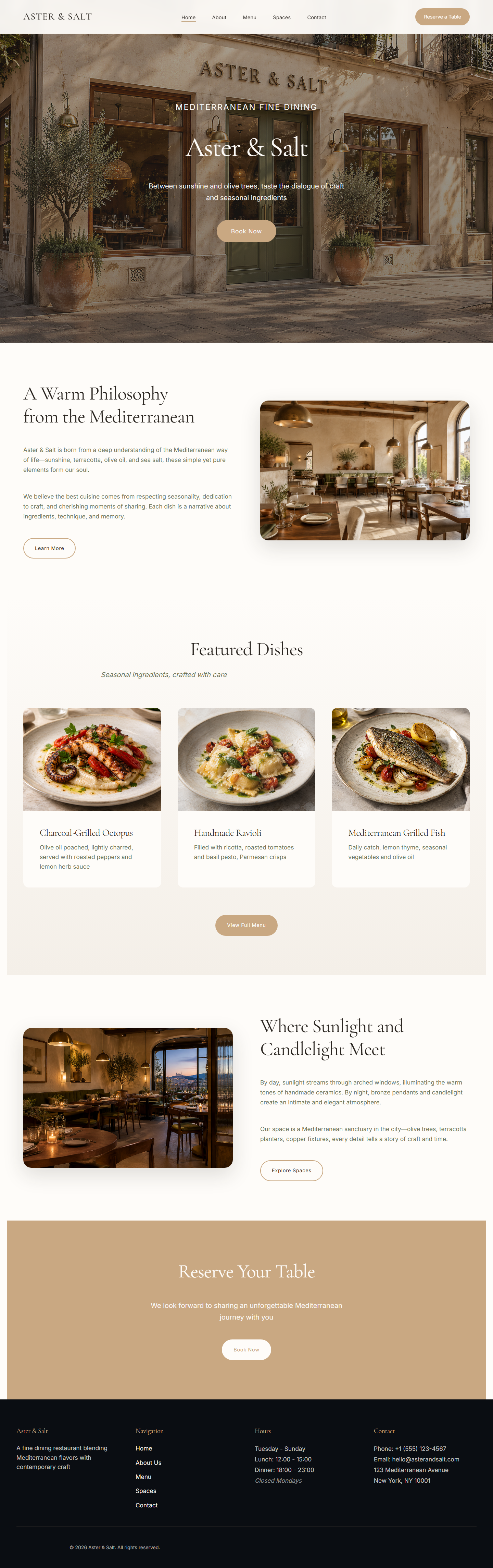 Aster & Salt - Mediterranean Fine Dining